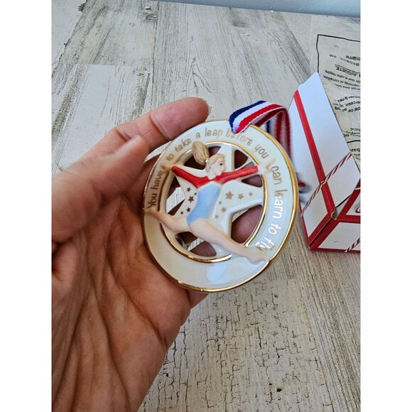 Lenox My star gymnast porcelain ornament new‎ RARE 871249 dreamer Xmas tree - Picture 7 of 8